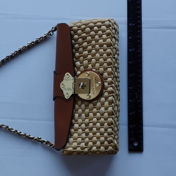 Michael Kors Beige and Brown Woven Handbag - Picture 8 of 13